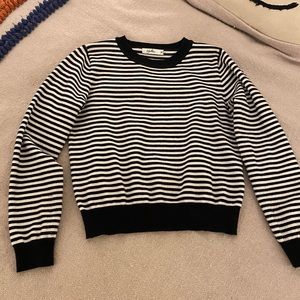 Black and white strip sweater